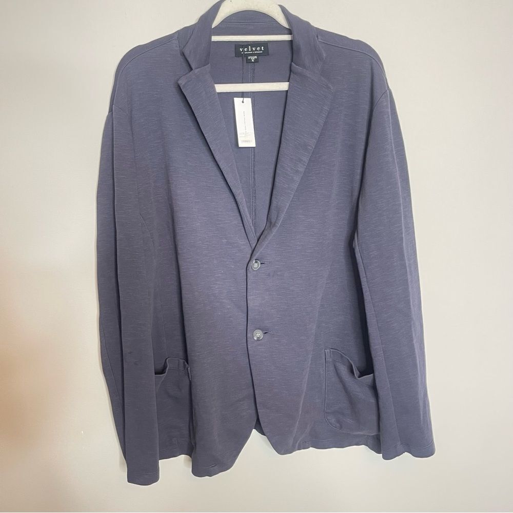 Velvet by Graham & Spenser Navy Benjamin Blazer New XL View 3